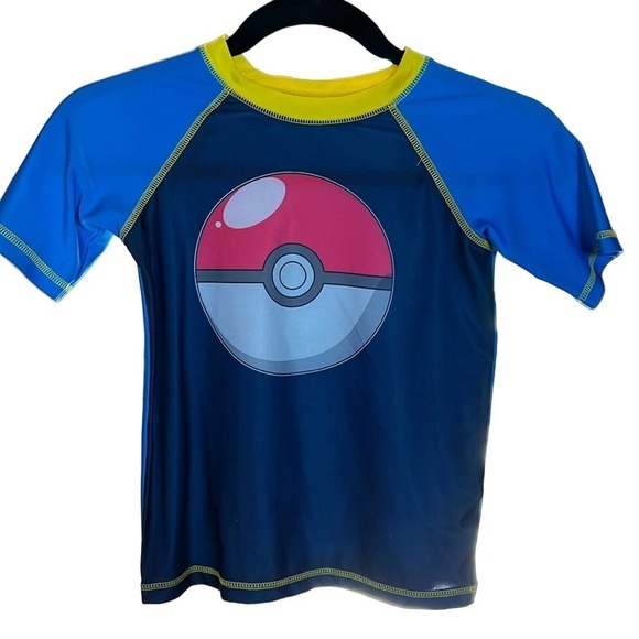 Pokemon Little Boys Rash Guard Blue Size Small - Picture 1 of 6